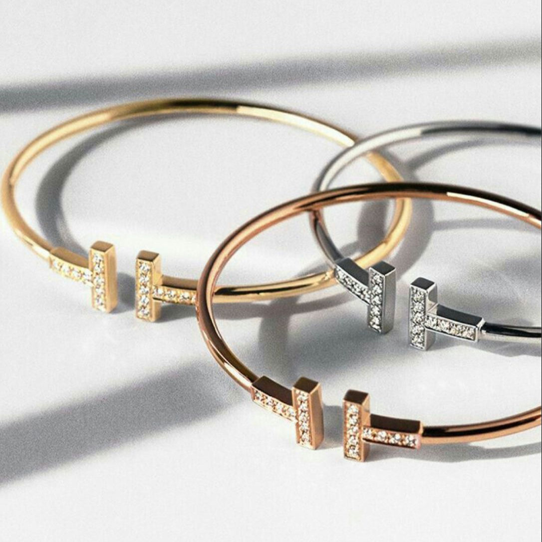 Bracelet T Wire Diamants TF Gold