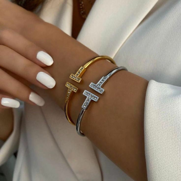 Bracelet T Wire Diamants TF Gold