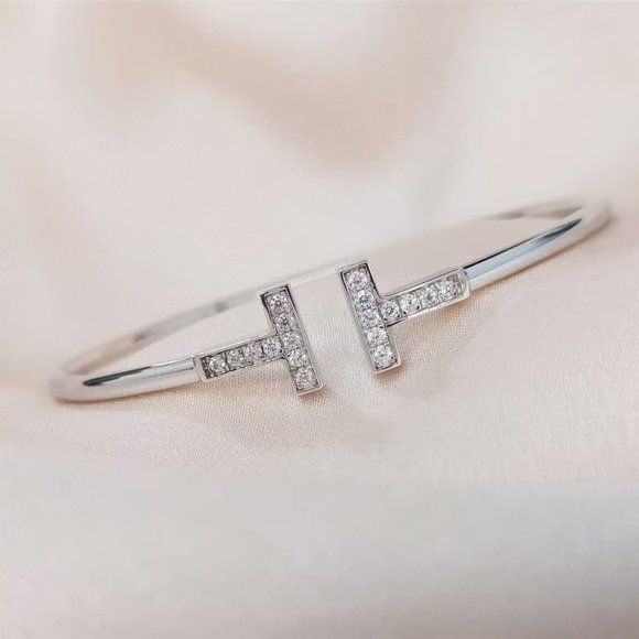 Bracelet T Wire Diamants TF Silver